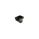 FloPlast Square Gutter Stopend Outlet - 114mm Black
