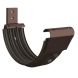 Lindab Steel Gutter Radius Fascia Bracket - 125mm Coffee Brown