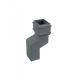 Cast Iron Rectangular Downpipe - 56mm Front Projection 100mm x 75mm Primed