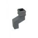 Cast Iron Rectangular Downpipe - 230mm Front Projection 100mm x 75mm Primed