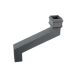 Cast Iron Rectangular Downpipe - 533mm Front Projection 100mm x 75mm Primed