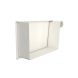 Lindab Rectangular Steel Gutter Right Hand Stop End - 140mm Antique White