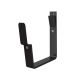 Lindab Rectangular Steel Gutter 70mm Flex-Fit Fascia Bracket - 140mm Coffee Brown