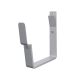 Lindab Rectangular Steel Gutter 70mm Flex-Fit Fascia Bracket - 140mm Silver Metallic
