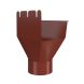 Lindab Rectangular Steel Gutter Outlet 75mm - 140mm Tile Red