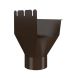 Lindab Rectangular Steel Gutter Outlet 87mm - 140mm Brown