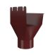 Lindab Rectangular Steel Gutter Outlet 87mm - 140mm Dark Red