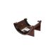 FloPlast Mini Gutter Union Bracket - 76mm Brown