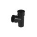 FloPlast Round Downpipe Branch - 112 Degree x 68mm Black