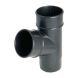 FloPlast Cast Iron Effect Round Downpipe Branch - 112.5 Degree x 68mm
