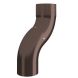 Lindab Steel One-Piece Downpipe Offset - 100mm Coffee Brown