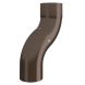 Lindab Steel One-Piece 50mm Downpipe Offset - 75mm Brown