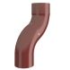 Lindab Steel One-Piece 50mm Downpipe Offset - 75mm Dark Red