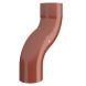 Lindab Steel One-Piece 50mm Downpipe Offset - 87mm Tile Red