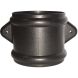 FloPlast Ring Seal Soil Coupling with Lugs Double Socket - 110mm Cast Iron Effect