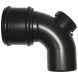 FloPlast Ring Seal Soil Access Bend - 92.5 Degree x 110mm Cast Iron Effect