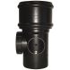 FloPlast Ring Seal Soil Access Pipe Single Socket - 110mm Cast Iron Effect