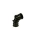 FloPlast Ring Seal Soil Adjustable Bend Double Socket - 0-90 Degree x 110mm Black