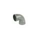 FloPlast Ring Seal Soil Bend Double Socket - 92.5 Degree x 110mm Grey