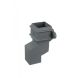 Cast Iron Square Downpipe Eared Anti-Splash Shoe - 75mm Primed