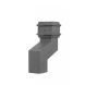 Cast Iron Square Downpipe Offset - 230mm Projection 100mm Primed