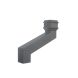 Cast Iron Square Downpipe Offset - 305mm Projection 100mm Primed