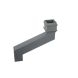 Cast Iron Square Downpipe Offset - 380mm Projection 100mm Primed