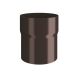 Lindab Steel Downpipe Connector - 100mm Coffee Brown