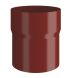 Lindab Steel Downpipe Connector - 120mm Dark Red