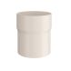 Lindab Steel Downpipe Connector - 75mm Antique White
