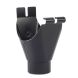 Galeco Steel Gutter Running Outlet - 120mm Black