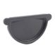 Galeco Steel Gutter External Stopend - 135mm Graphite Grey