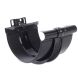 Galeco Steel Gutter Union with Bracket - 135mm Black