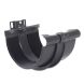Galeco Steel Gutter Union with Bracket - 135mm Graphite Grey