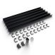 Galeco Square Steel Gutter Kit Black - 125mm Diameter