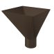 Lindab Steel Large Water Hopper - 75mm Brown