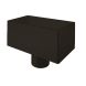 Lindab Steel Large Rectangular Water Hopper - 87mm Coffee Brown