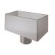 Lindab Steel Large Rectangular Water Hopper - 87mm Silver Metallic