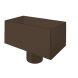 Lindab Steel Medium Rectangular Water Hopper - 87mm Brown