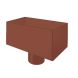 Lindab Steel Medium Rectangular Water Hopper - 87mm Tile Red