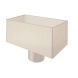 Lindab Steel Medium Rectangular Water Hopper - 87mm Antique White