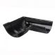 Cast Iron Beaded Half Round Gutter Right Hand Angle - 90 Degree x 115mm Black