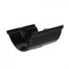 Cast Iron Beaded Half Round Gutter Union - 115mm Black