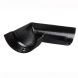 Cast Iron Half Round Gutter Right Hand Angle - 90 Degree x 150mm Black