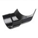 Cast Iron Half Round Gutter Left Hand Angle - 135 Degree x 150mm Black