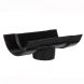 Cast Iron Half Round Gutter Running Outlet - 150mm for 75mm Downpipe Black
