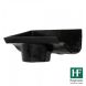 Cast Iron Ogee Gutter Left Hand Stopend Outlet - 125mm for 65mm Downpipe Black