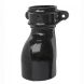Cast Iron Round Downpipe Eared Anti-Splash Shoe - 100mm Black