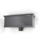 Cast Iron Rectangular Hopper Head Long Outlet - 355mm for 75mm Downpipe Black