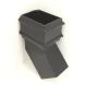 Cast Iron Rectangular Downpipe Bend - 135 Degree x 100mm x 75mm Black